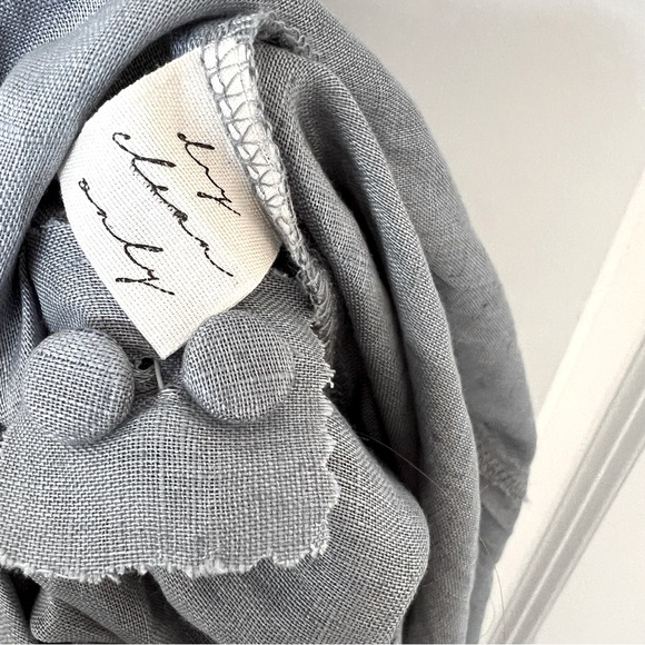 Kara Thoms Bellflower Dress in Chambray Linen- Size L - Picture 13 of 16